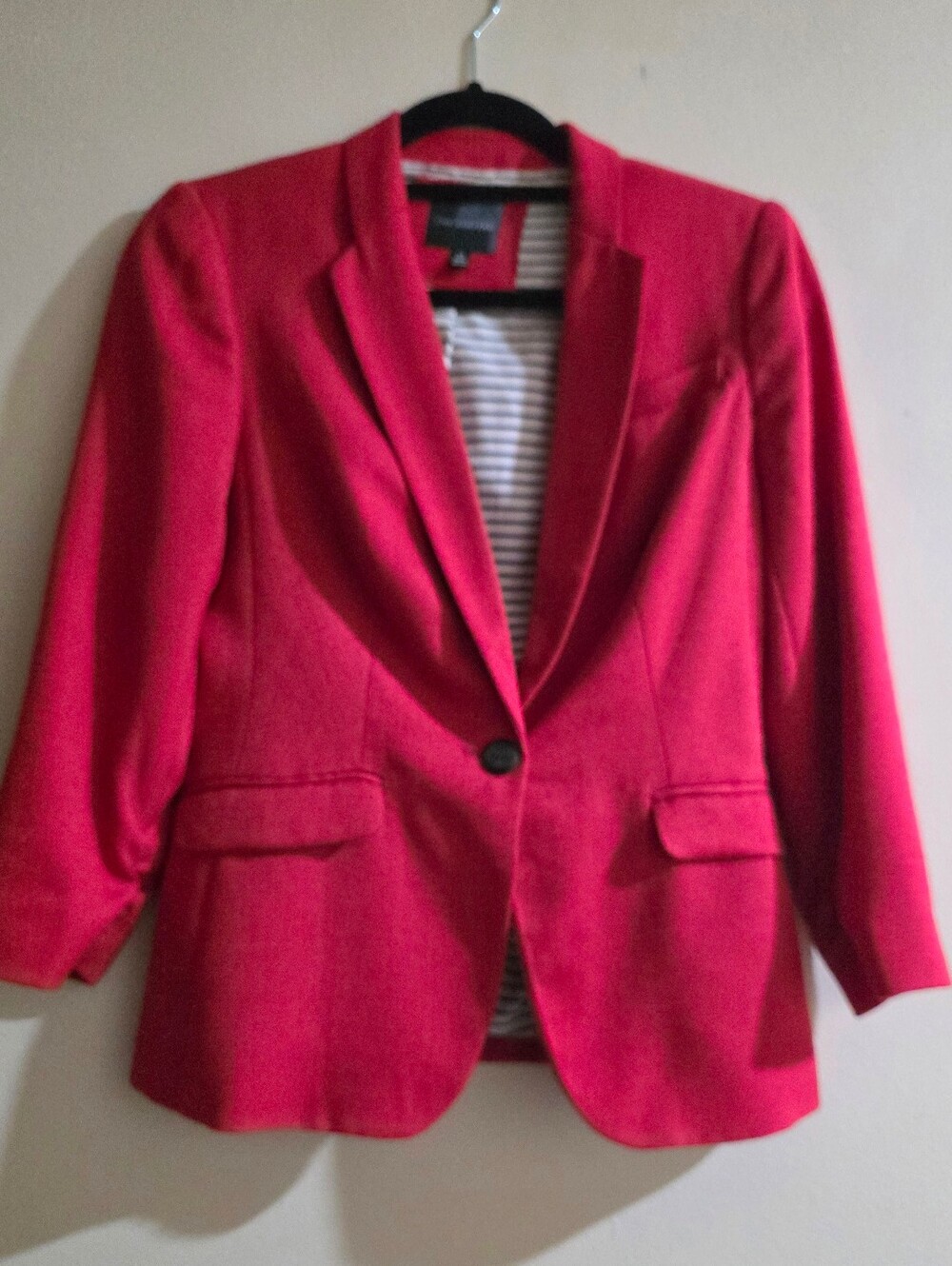 The Limited Red Professional Work Single-Button Blazer